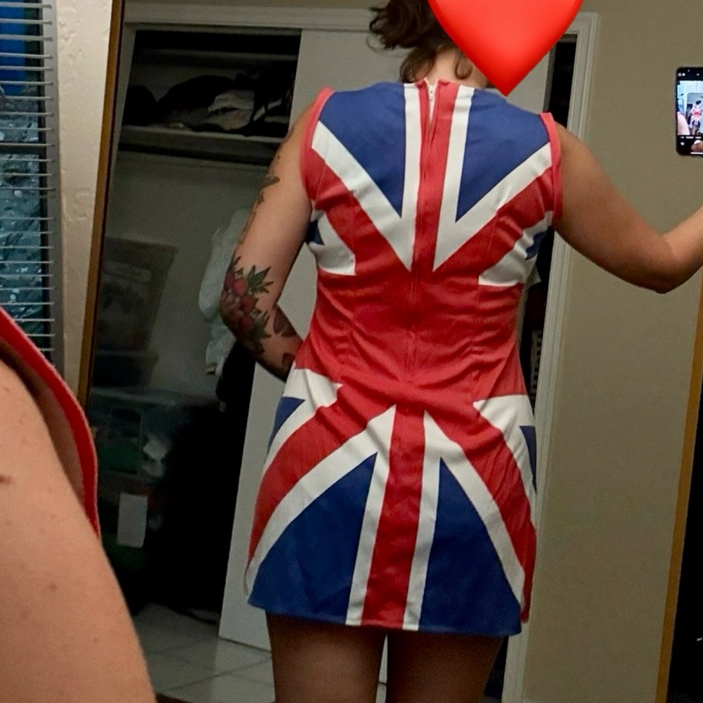 Spice Girls Geri Halliwell Union Jack Dress Costume | 90s UK Flag | Size: M - Picture 2 of 7